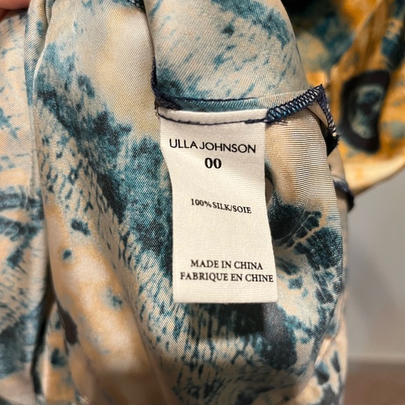 SOLD Ulla Johnson Auryn One-Shoulder Tiered Silk Gown-Midi in Constellation - Picture 9 of 11